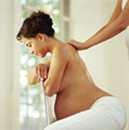 masáž těhotné ženy